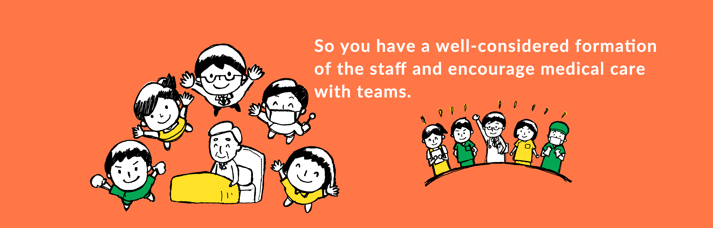 So you have a well-considered formation of the staff and encourage medical care with teams.